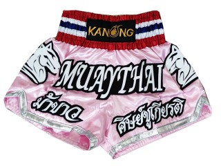 Shorts Boxe Thai Personnalisé : KNSCUST-1147 Rose clair